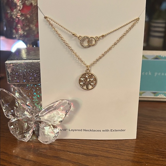 Time and Tru Jewelry - Time and Tru Gold Double Layer Tree of Life Necklaces